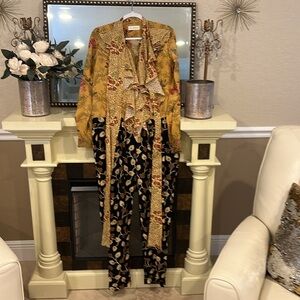 Faith Connexion Floral Print Silk Jumpsuit
